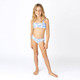 Shade Critters Swimsuit Blue Floral Girls Tie Back Bikini 7-14