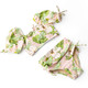 Shade Critters Hibiscus Botanical Pink Girls High Waist Two Piece Swimsuit 2t-10