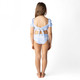 Detail of Shade Critters Tropical Blues Smocked Puff Sleeve Two Piece Swimsuit 2-10