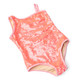 Shade Critters Coral Girls Sequin One Shoulder Cute One Piece Swimsuit 3t-10