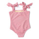 Detail of Shade Critters Coral Girls Shimmer Flower One Piece Swimsuit 3t-10 2-10