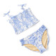 Children's Swimwear by  Shade Critters Tropical Blues Smocked Two Piece Swimsuit 4t-14
