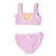 Back of Shade Critters Lavender Crinkle Girls Two Piece Swimsuit 3t-14