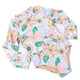 Children's Swimwear by  Shade Critters Retro Floral Girls Long Sleeve One Piece Swimsuit 6m-10