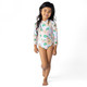 Detail of Shade Critters Retro Floral Girls Long Sleeve One Piece Swimsuit 6m-10