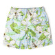 Detail of Shade Critters Hibiscus Botanical Blue Boys 4 Way Stretch Swim Trunks 6m-10