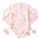 Children's Bathing Suit By Shade Critters Seaside Toile Girls Long Sleeve One Piece Swimsuit 6m-10