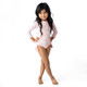 Detail of Shade Critters Seaside Toile Girls Long Sleeve One Piece Swimsuit 6m-10