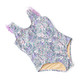 Shade Critters Flower Power Purple Fringe Back Cute One Piece Swimsuit 6m-14