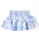 Children's Bathing Suit By Shade Critters Tropical Blues Smocked Ruffle Active Skirt 3-14