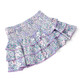 Detail of Shade Critters Flower Power Purple Smocked Ruffle Active Skirt 3-14