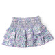 Kids Swim suit by Shade Critters Flower Power Purple Smocked Ruffle Active Skirt 3-14