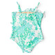 Kids Swim Brand Shade Critters Charming Rose Girls Ruffle One Piece Swimsuit 2t-10