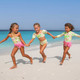 Palm Beach Leopard Girls High Waist Cinched Two Piece Swimsuit 2t-10
