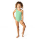 Kids Swim Brand Shade Critters Green Stripe Girls Ribbed Daisy Cut Out One Piece Swimsuit 2t-10