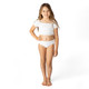 Alternative shot of Shade Critters White Eyelet Girls Smocked Puff Sleeve Two Piece Swimsuit 2t-10