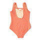 Best Kids Swimwear Brand Shade Critters Orange Stripe Girls Crinkle One Piece Swimsuit 2t-10