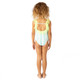 Best Kids Swimwear Brand Shade Critters Palm Stripe Girls Sequin Fringe Back One Piece Swimsuit 3t-10
