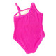 Best Kids Swimwear Brand Shade Critters Berry Girls Crinkle One Shoulder One Piece Swimsuit 2t-10