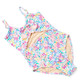 Kids Swim Brand Shade Critters Spring Blooms Girls Monokini One Piece Swimsuit 4t-14