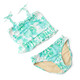 Kids Swim Brand Shade Critters Charming Rose Girls Peplum Two Piece Swimsuit 4t-14