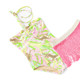 Shade Critters Palm Beach Leopard Girls Halter One Piece & Fringe Skirt Swim Set 4t-14