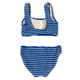 Best Kids Swimwear Brand Shade Critters Navy Stripe Girls Crinkle Two Piece Swimsuit 2t-10