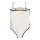 Alternative shot of Shade Critters White & Navy Girls Embroidered One Piece Swimsuit 6m-10