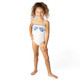 Kids Swim Brand Shade Critters White & Navy Girls Embroidered One Piece Swimsuit 6m-10