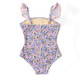 Cute Swimwear by Shade Critters Blue Blossoms Girls Smocked One Piece Swimsuit 6m-10