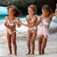 Metallic Leopard Girls Fringe Back One Piece Swimsuit 6m-14