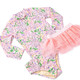 Shade Critters Petal Pink Girls Rashguard & Tutu Swim Set 6m-6