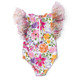 Best Kids Swimwear Brand Shade Critters Summer Gardens Girls Tulle Sleeve One Piece Swimsuit 6m-6