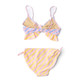 Shade Critters Pastel Stripe Tween Girls Ruffle Two Piece Swimsuit 7-14