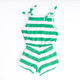 Best Kids Swimwear Brand Shade Critters Green Stripe Girls Terry Romper 3t-14