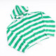Kids Swim Brand Shade Critters Green Stripe Girls Terry Hoodie 3t-14