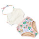 Shade Critters Coral Girls Shimmer Flower Two Piece Swimsuit 4t-14