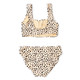 Shade Critters Dalmatian Leopard Girls Lace Up Bikini 4-14