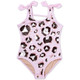 Shade Critters One Piece Magic Sequin Girls 3-14 Pink Leopard Flip side