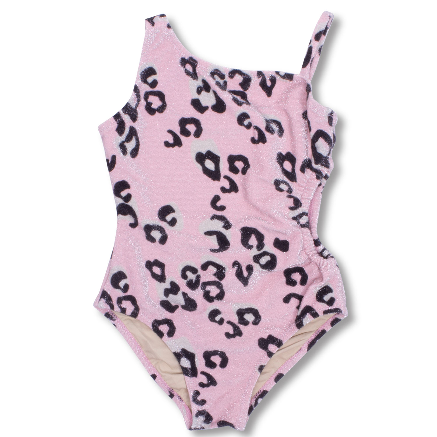 Pink Leopard Shimmer Girls One Should One Piece Swimsuit 2-14 - Shade  Critters