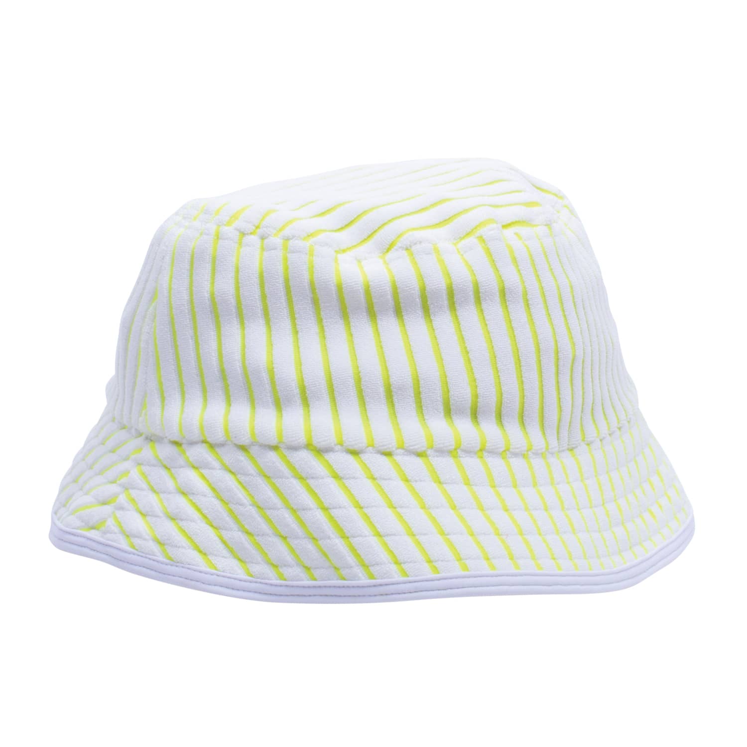 Lemon Stripe Terry Girls Sun Bucket Hat 3-14 - Shade Critters