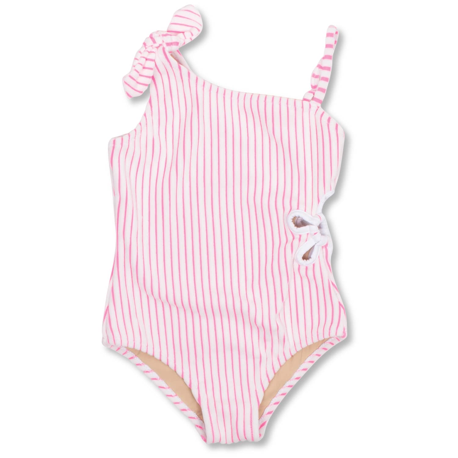 Berry Stripe Terry One Piece Swimsuit 6m-10 - Shade Critters
