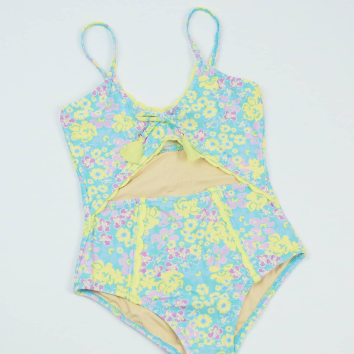 Crochet Floral Girls One Piece Swimsuit 4-14 - Shade Critters