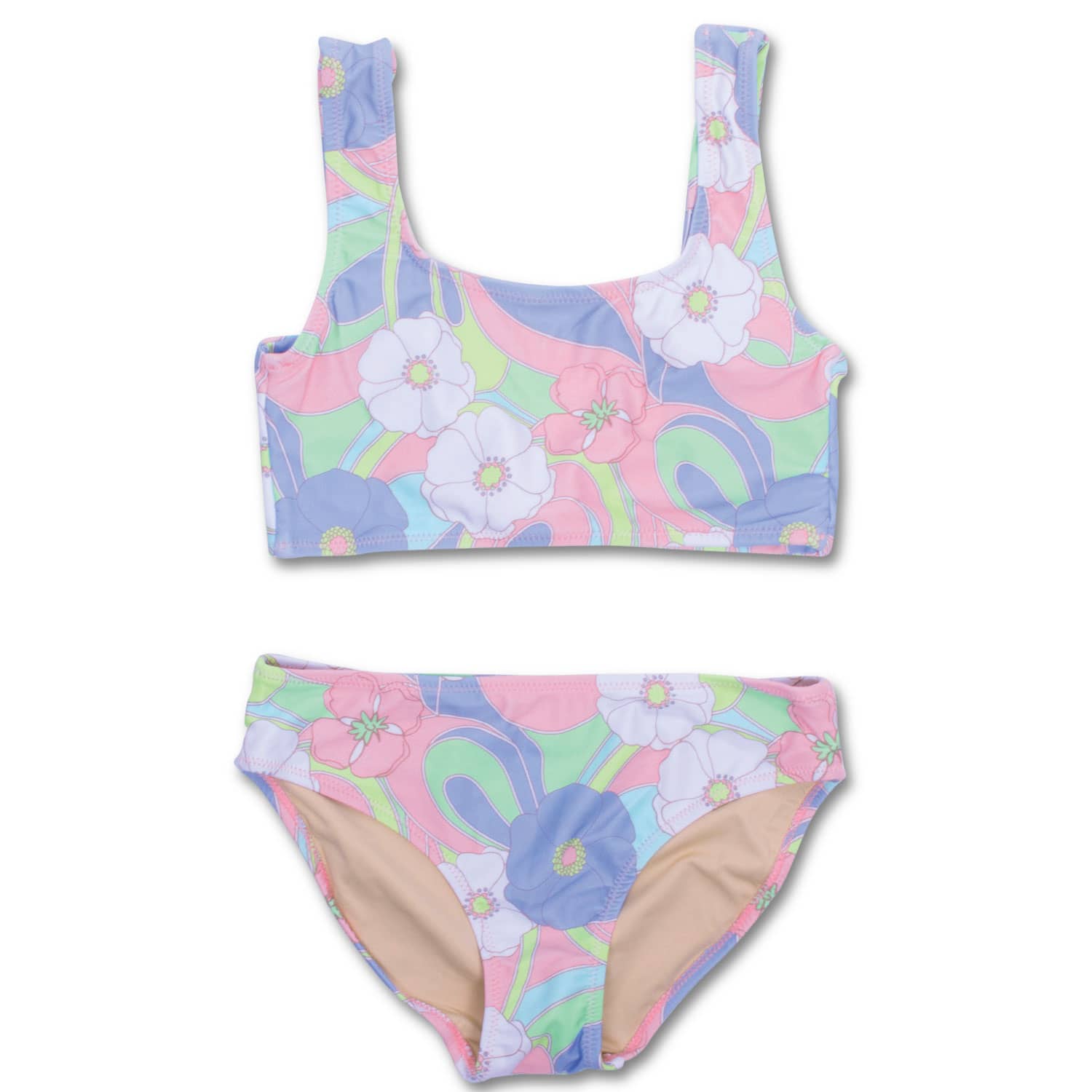 Groovy Daisy Swirl Girls Bikini 4-14 - Shade Critters