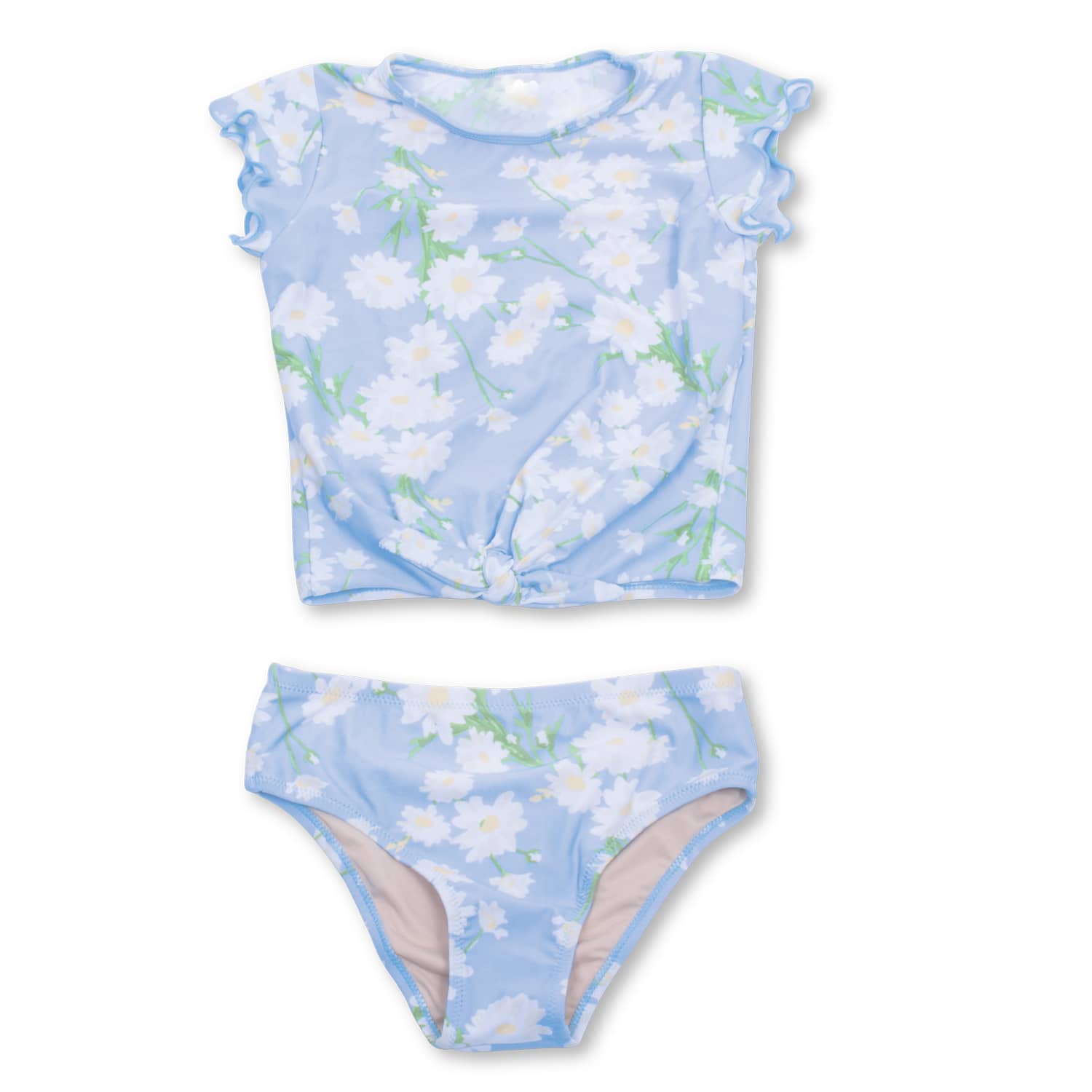 Girls Long Sleeve Two-Piece Swimsuit Set