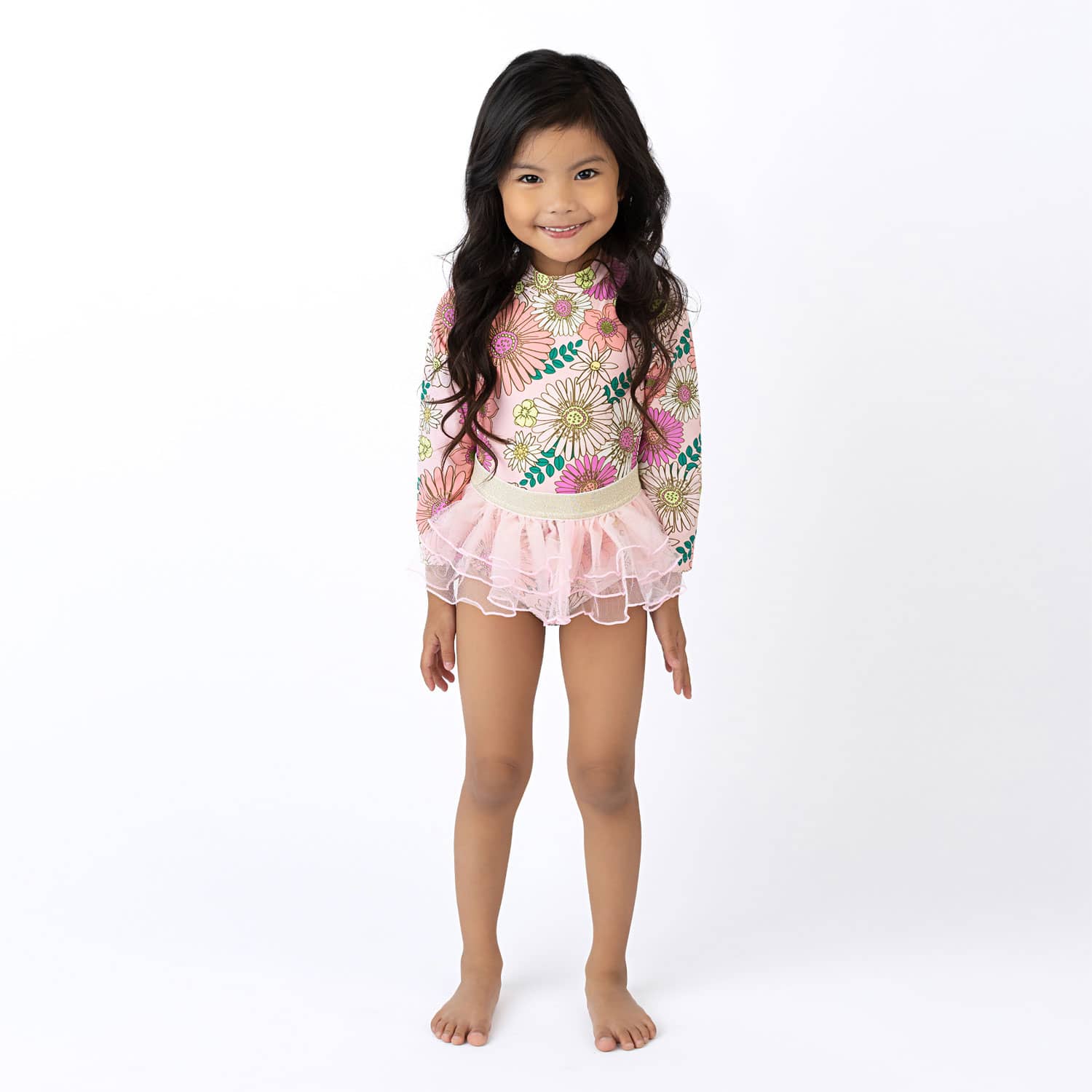 Taylor &amp; Boggis Summer Girl no1 サマーガール Girl's Beatriz Ditsy Ruffle One Shoulder One-Piece