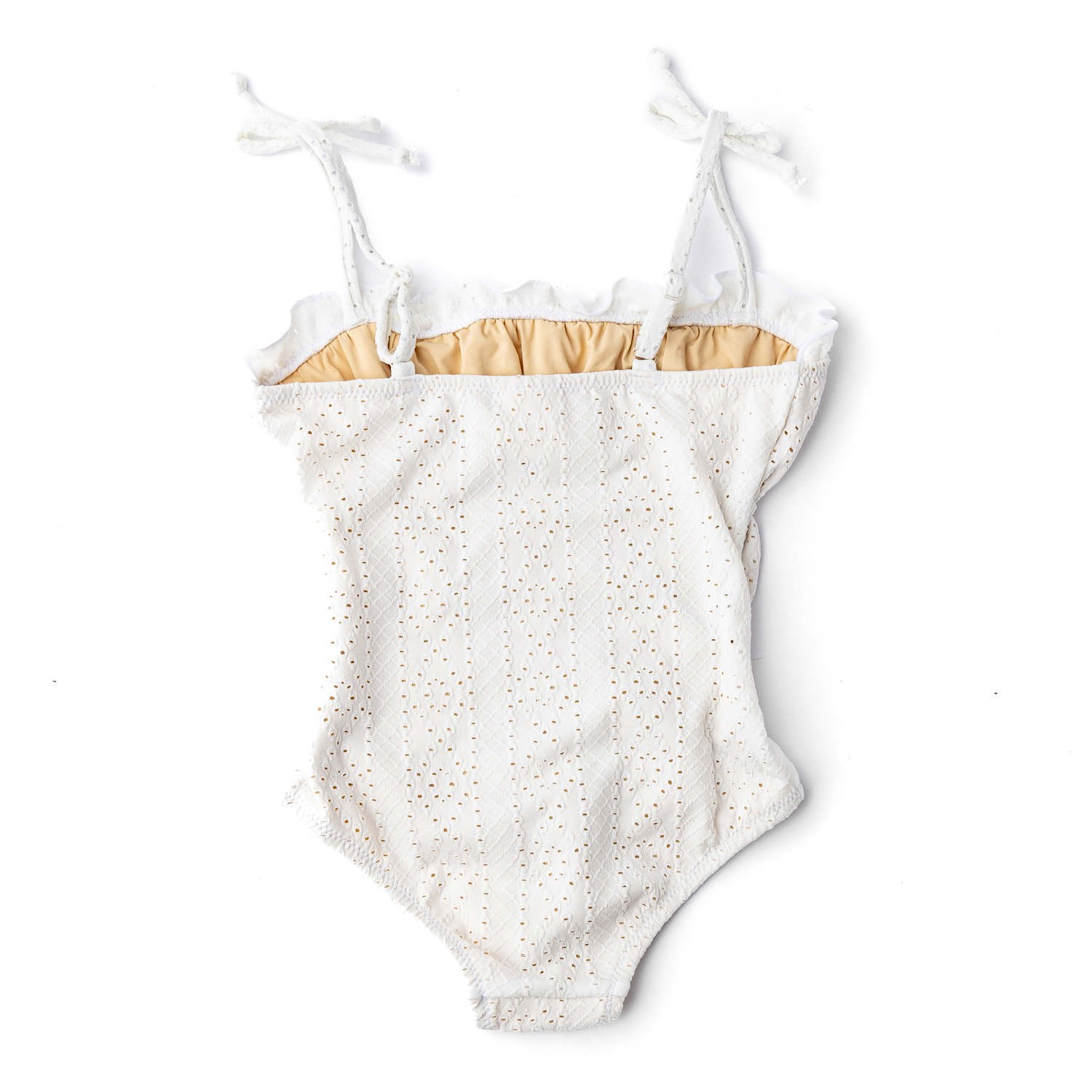 Coco pleats swimwear ホワイト ANDMARY】Coco pleats swimwear