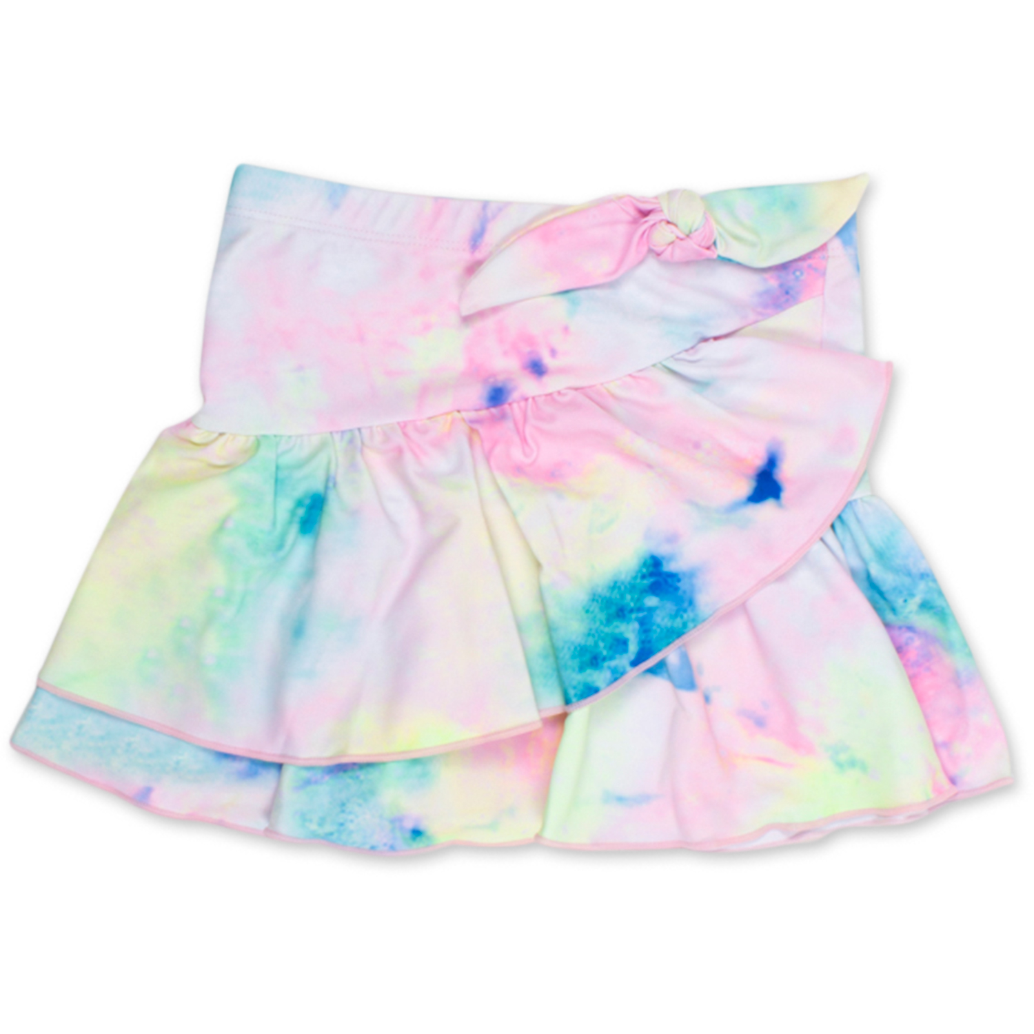 Tiered Ruffle Active Skirt Girls 3-14 Neon Tie Dye - Shade Critters