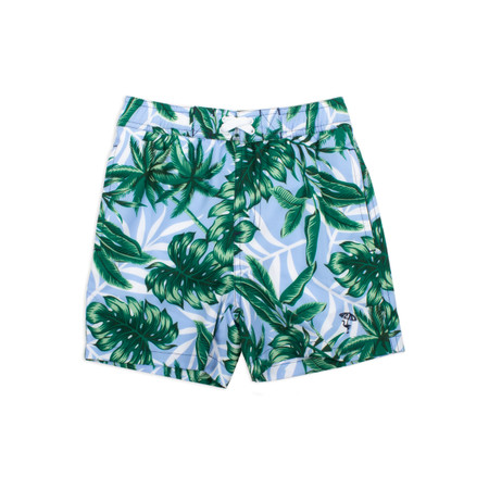 Toddler Boys - Blue Tropical - 4 Way Stretch Swim Trunks