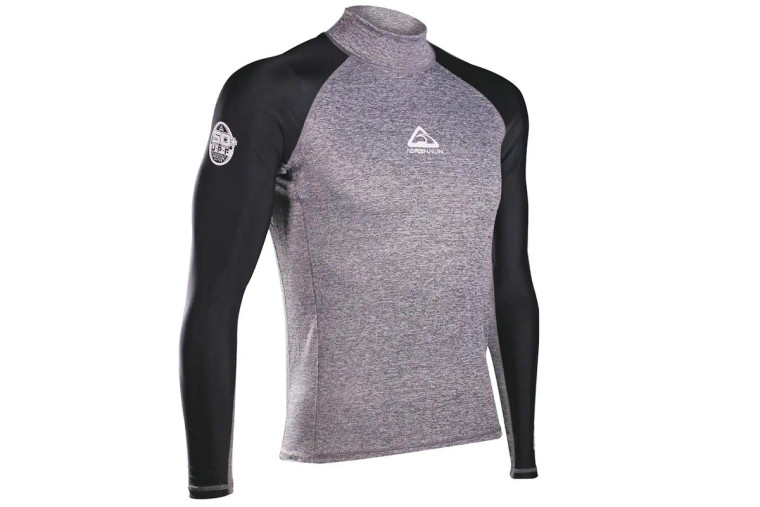 ADRENALIN MENS LONG SLEEVE RASH TOP GREY/BLACK